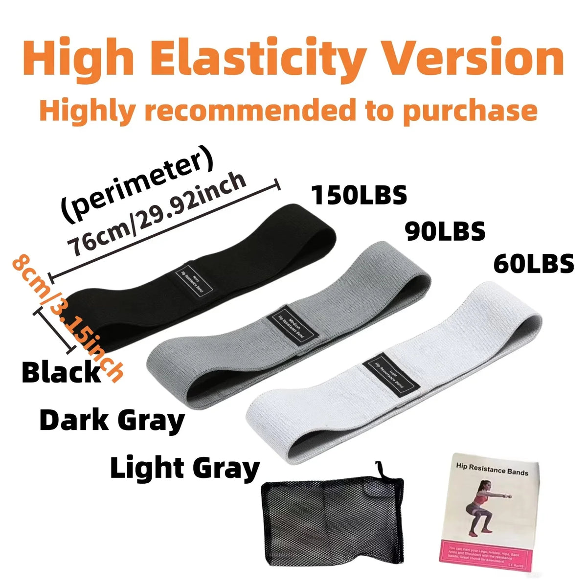 Zontoo Fabric Hip Bands (set of 3)