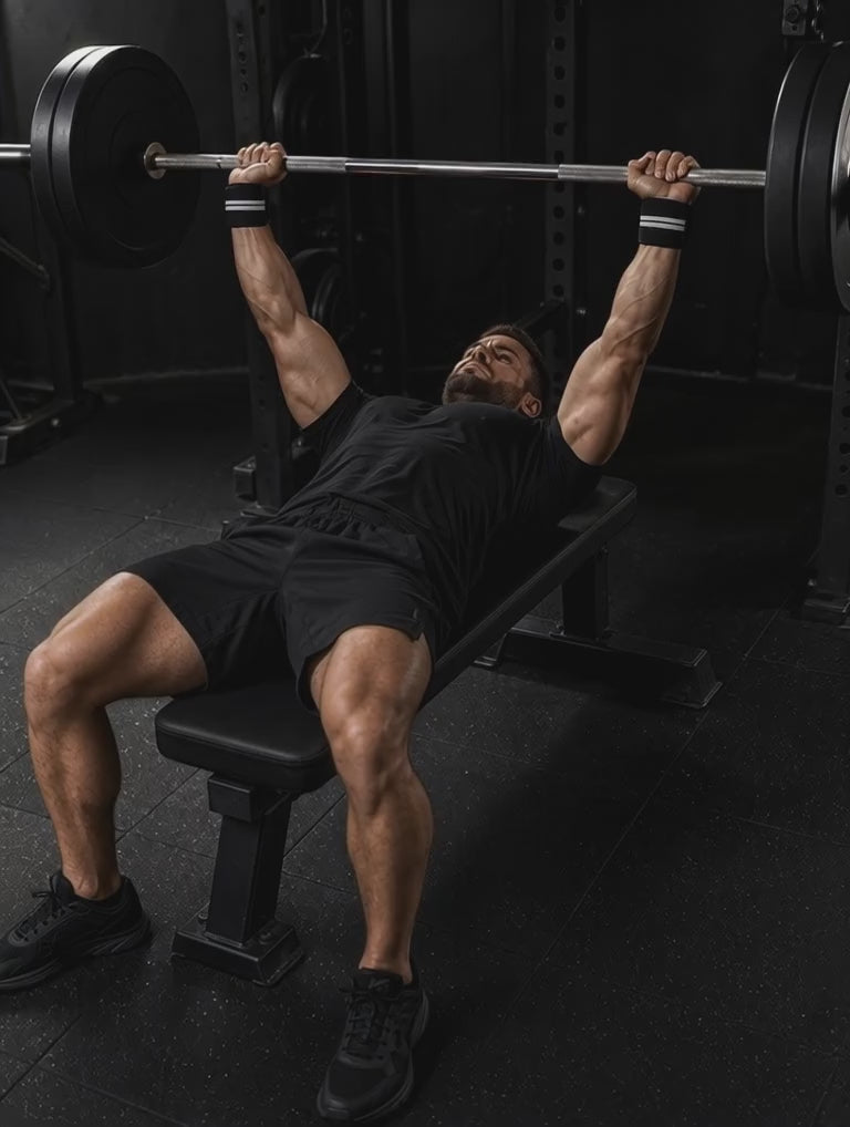 Zontoo Wrist Wraps in use — bench press video