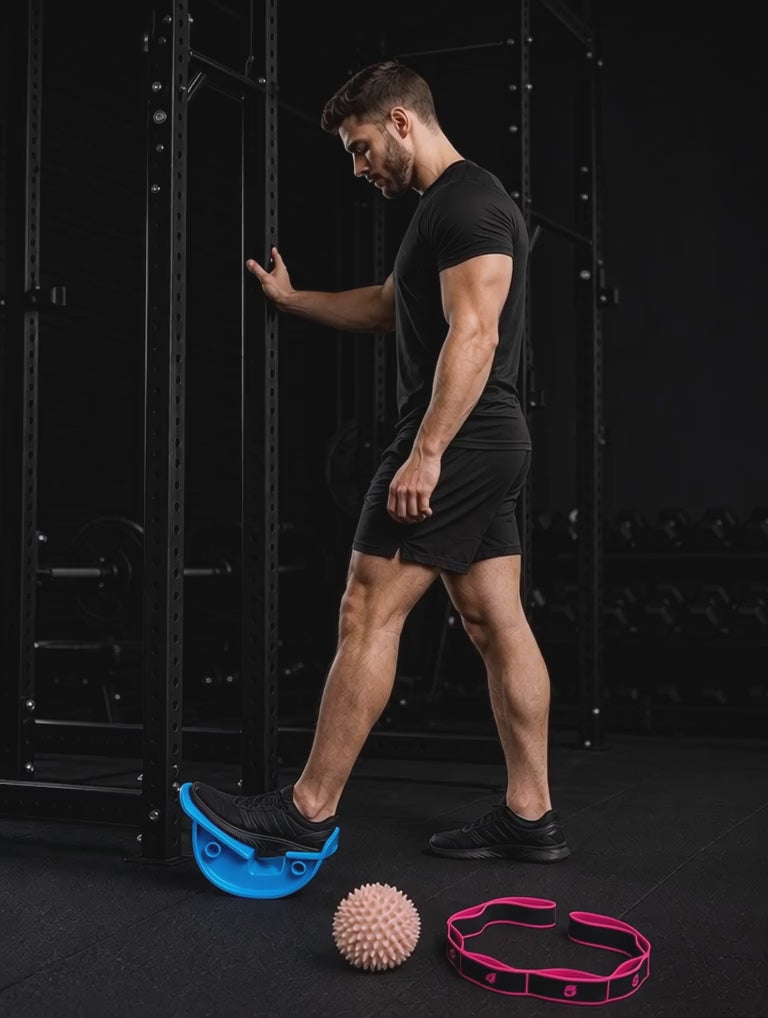 Zontoo Leg Day Recovery Kit in use — calf stretcher video