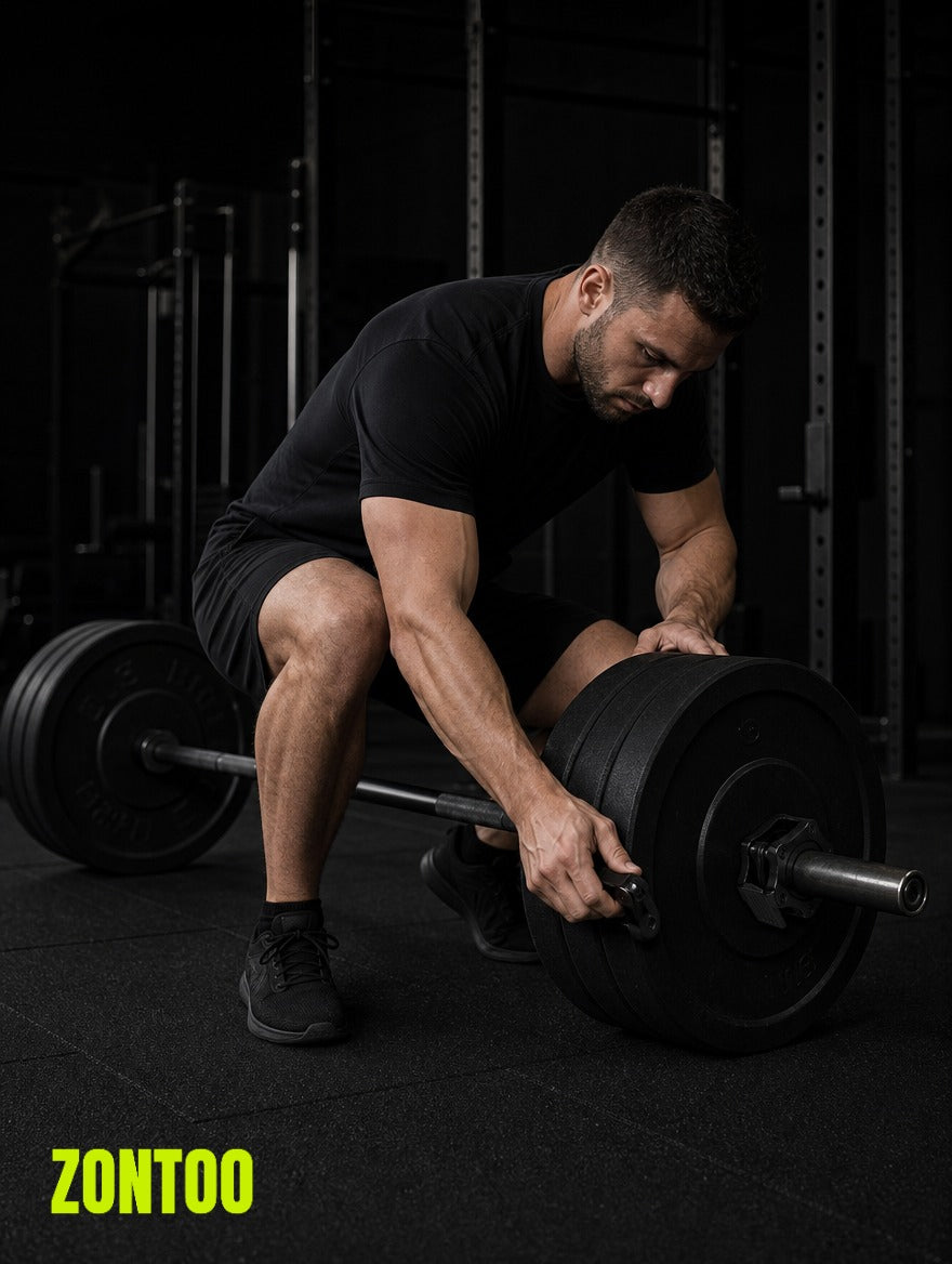 Zontoo Barbell Clamps in use