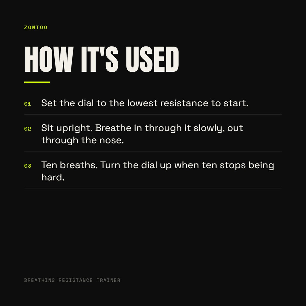 Zontoo Breathing Resistance Trainer — how it's used