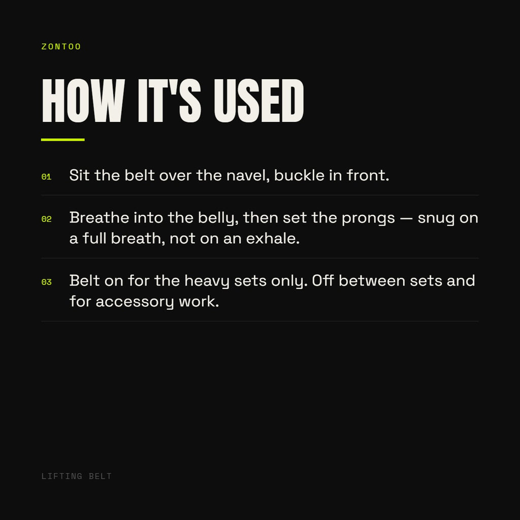 Zontoo Lifting Belt — how it's used