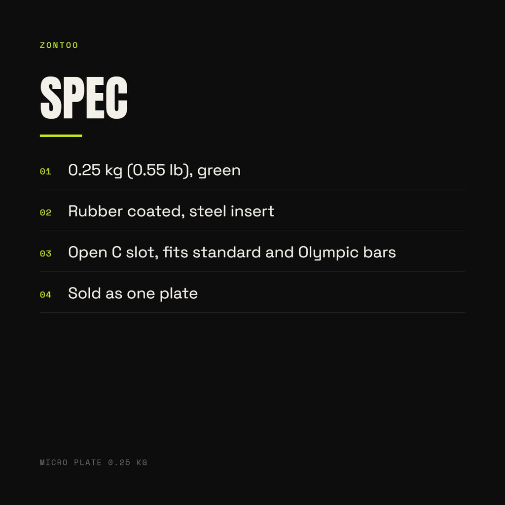 Zontoo Micro Plate 0.25 kg — spec