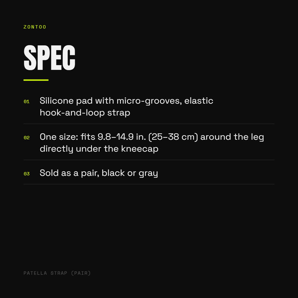 Zontoo Patella Strap — spec