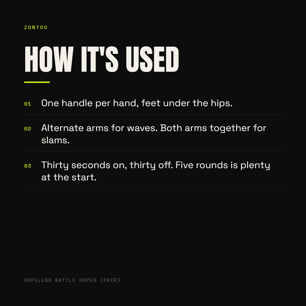 Zontoo Ropeless Battle Ropes (pair) — how it's used