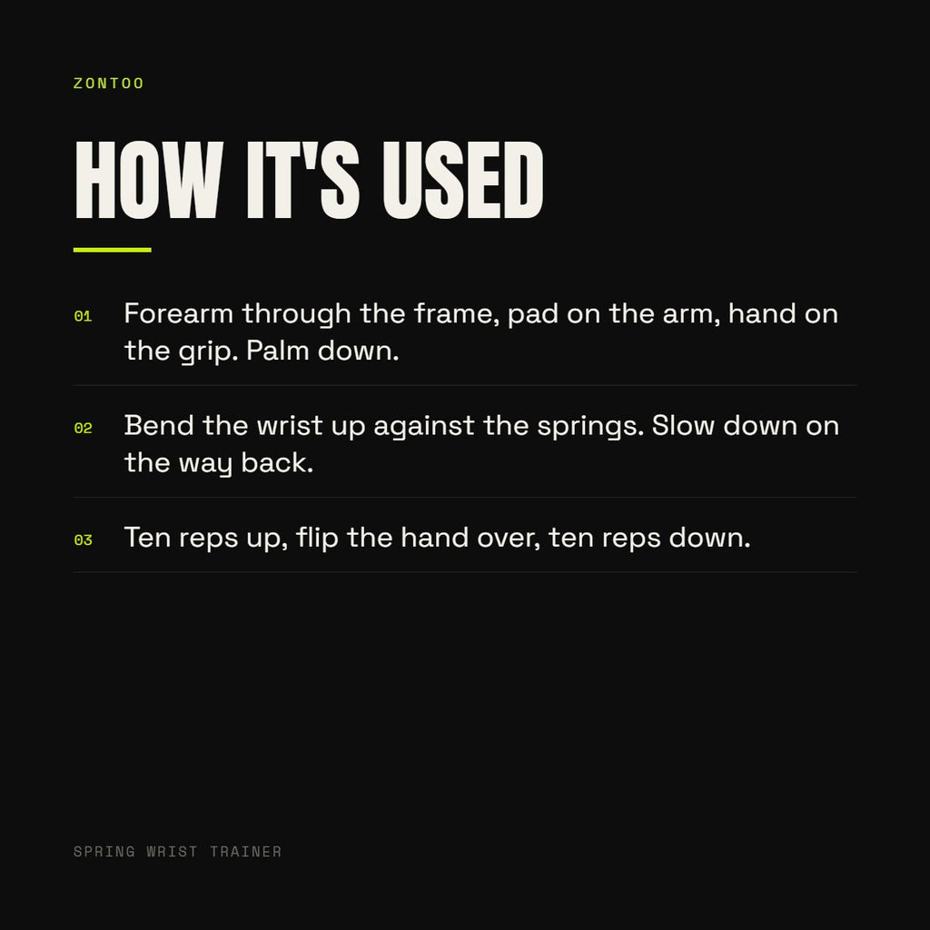 Zontoo Spring Wrist Trainer — how it's used